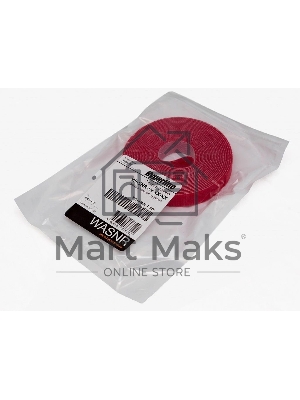 Лента (липучка) Hyperline WASNR-5x25-RD в рулоне, ширина 25 мм, длина 5 м, красный