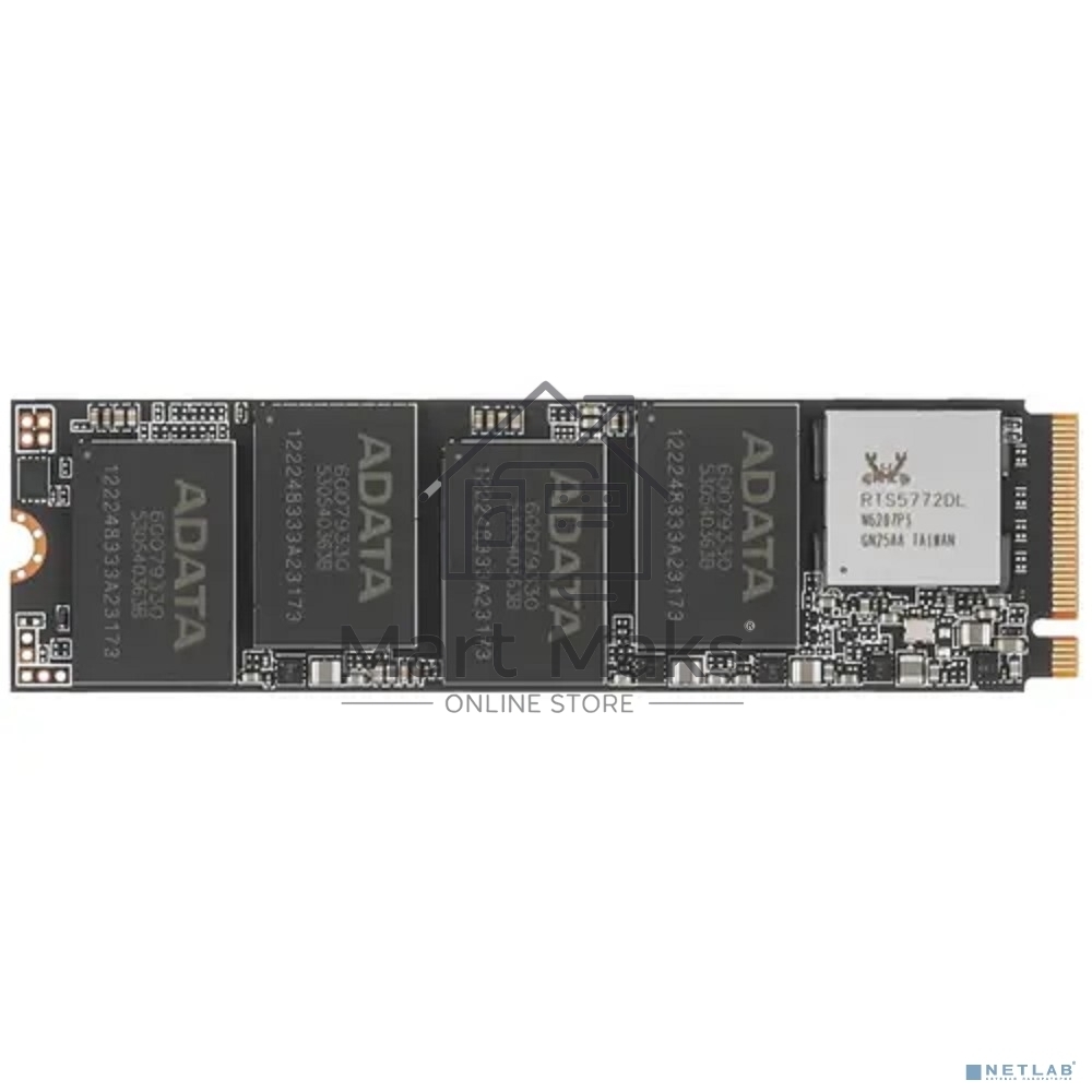 Накопитель SSD ADATA XPG GAMMIX S60, 2Tb, PCIe 4.0 x4, M.2 2280, NVMe, R/W 5000/4200, с радиатором