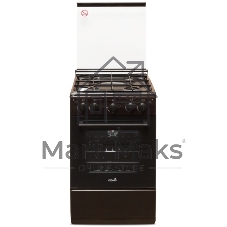Плита газовая Cezaris ПГ 2150-09 коричневый, конфорок 4 шт, духовка 43 л, 50 см x 85 см x 50 см