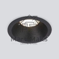 Светильник встраиваемый 7W 4200K BK черный 15266/LED