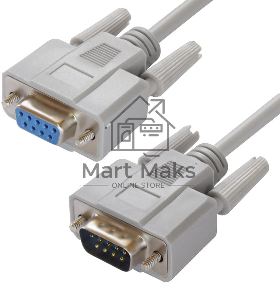 Удлинитель Greenconnect 0-модемный COM RS-232 1.8м GCR-DB903-1.8m 9M AM / 9F AF, пакет