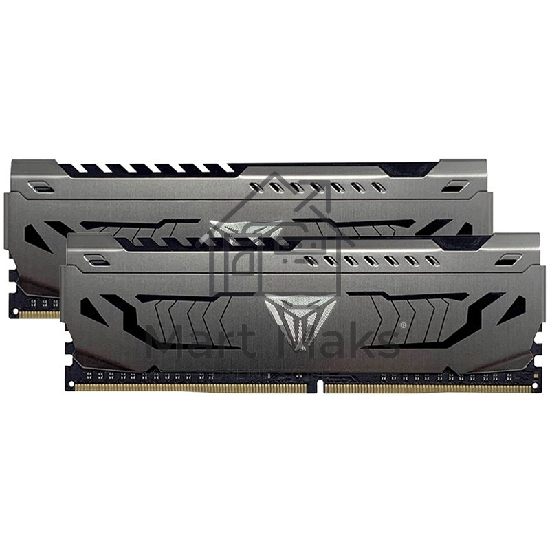 Оперативная память Patriot Viper Steel, DDR4, 8GB (2x4GB), 3200MHz, CL16, DIMM, с радиатором, черный