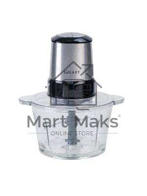 Измельчитель электрический Galaxy Line GL 2355, серебристый с черным, стеклянная чаша 1,5 л, 400 Вт, импульсный режим