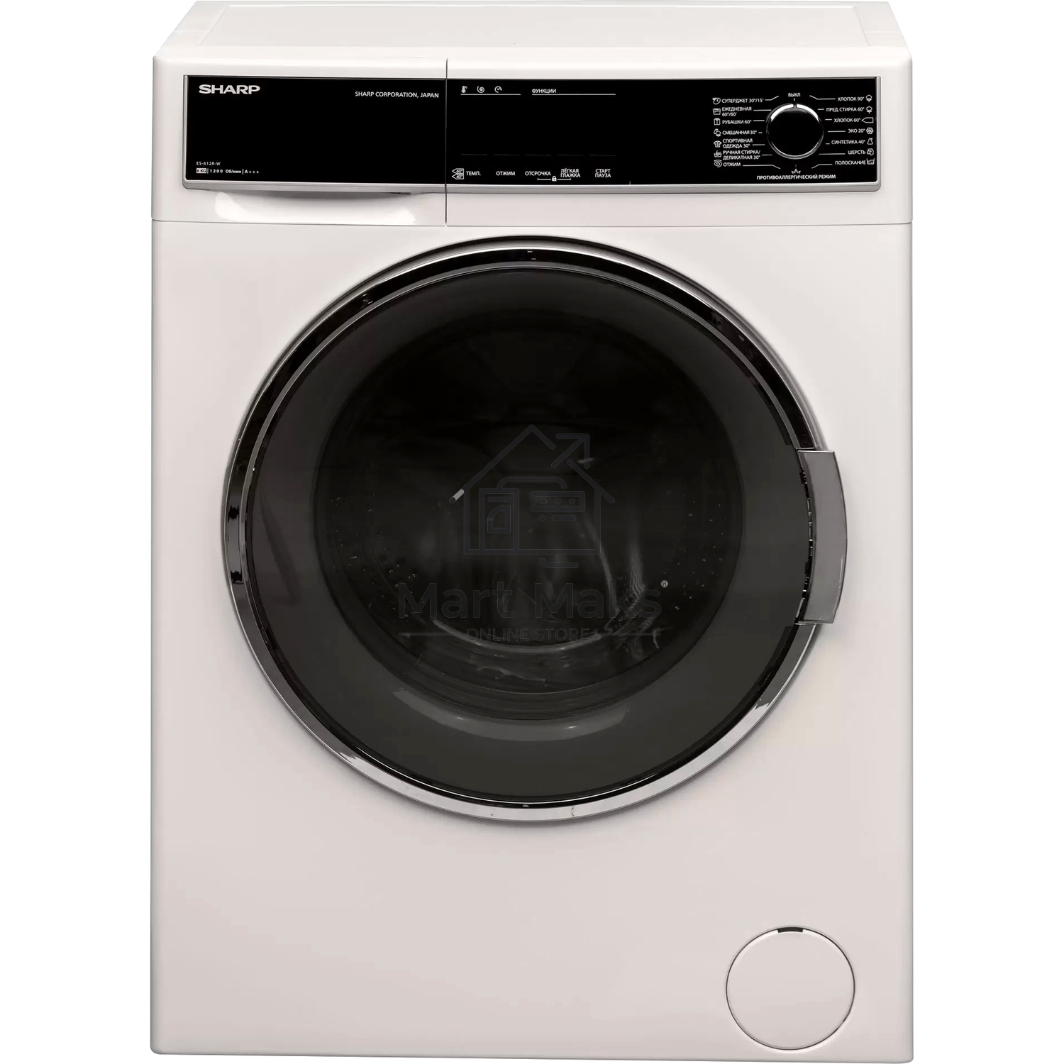 Стиральная машина Sharp ES612RW белый, загрузка фронтальная 6 кг, 1200 об/мин., класс: A+++