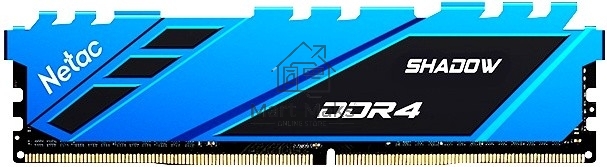 Оперативная память NETAC Shadow, DDR4, 8GB (1x8GB), 2666MHz, CL19, DIMM, с радиаторами, синий