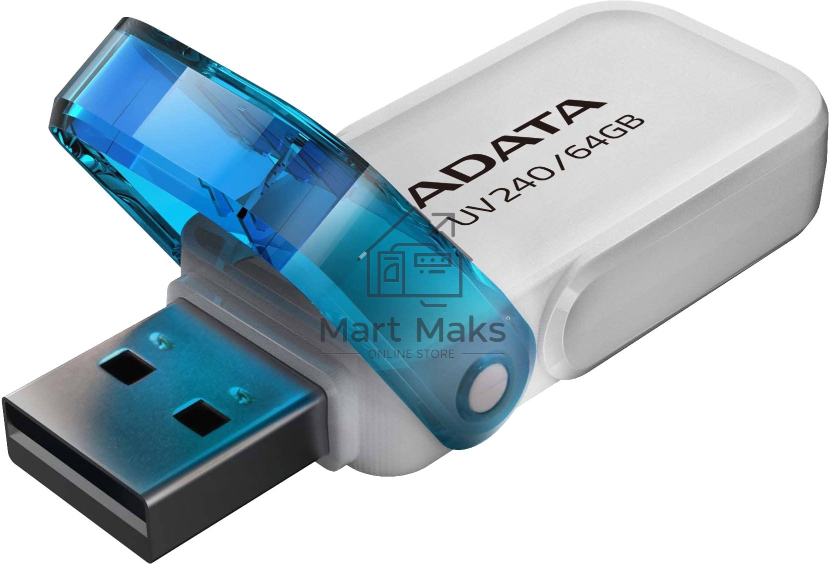 Флешка USB R/W ADATA R/W 64GB AUV240-64G-RWH WHITE