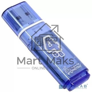 Флешка USB R/W R/W SmartBuy 4Gb USB Drive <USB2.0> Glossy series Blue (SB4GBGS-B)