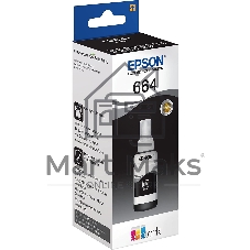 Чернила Epson T6641 (C13T66414A) черный (70 мл.) для L100/L110/L120/L132/L200/L210/L222/L300/L312/L350/L355/L362/L366/L456/L550/L555/L1300