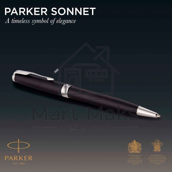 Ручка шариковая Parker Sonnet Core K529 (CW1931524) Matte Black CT M, черные чернила, подарочная коробка