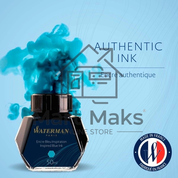 Флакон с чернилами Waterman (CWS0110810) Inspired Blue чернила, 50мл для ручек перьевых