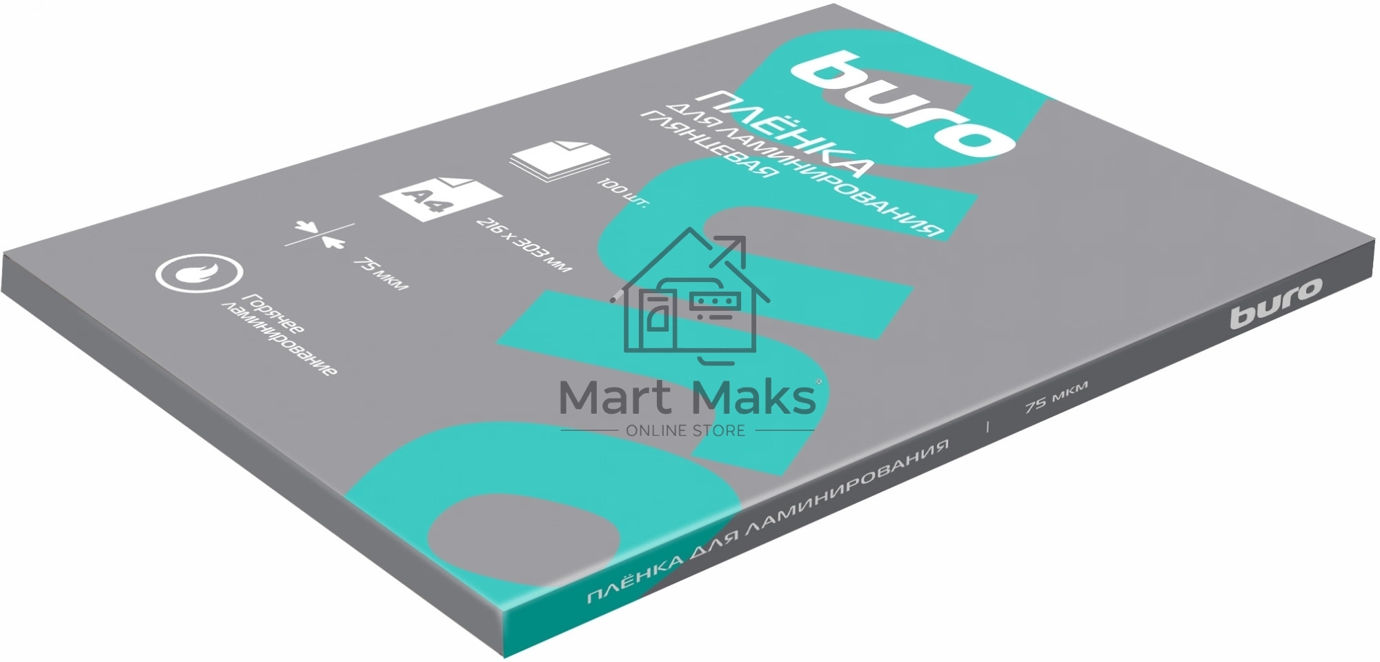 Пленка для ламинирования Buro 75мкм A4 (100шт) глянцевая 216x303мм BU-4LP75