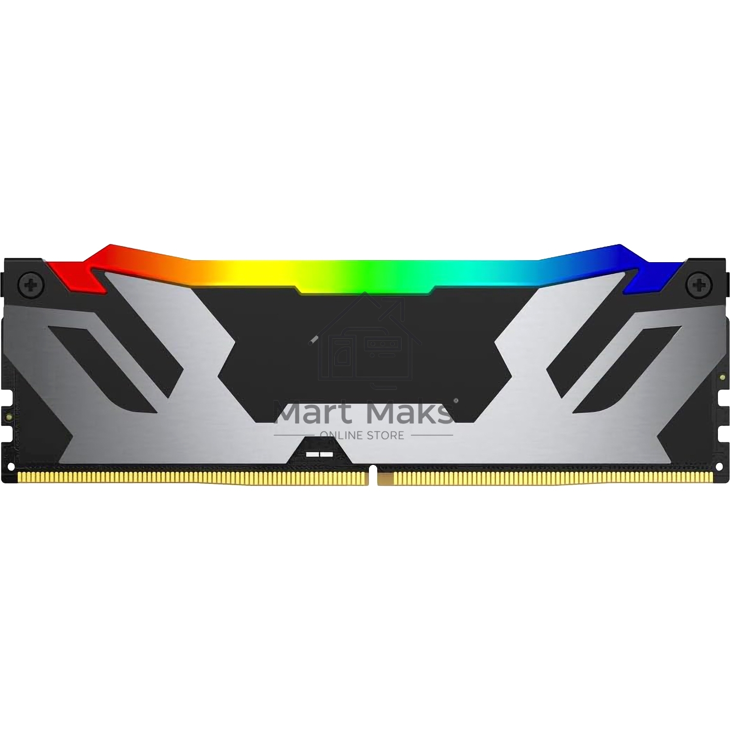 Оперативная память Kingston Fury Renegade, DDR5, 48GB (2x24GB), 7200MHz, CL38, DIMM, радиатор, RGB, серебристый/черный