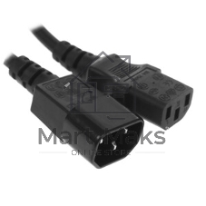 Кабель питания сист.блок-монитор Cablexpert PC-189-1-5M, 5м, C13-C14, 3x1кв.мм., черный, с заземлением