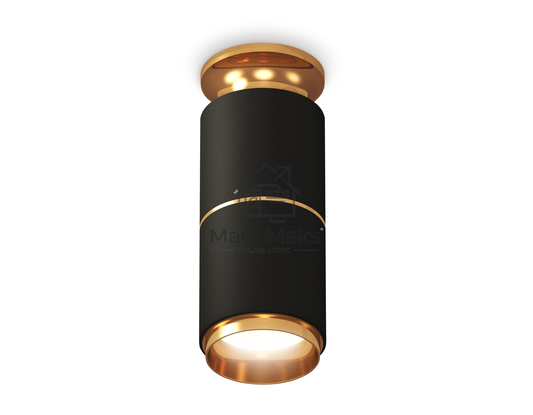 Светильник Ambrella Light XS6302240 SBK/PYG черный песок/золото желтое полированное MR16 GU5.3 (N6905, C6302, A2062, N6124)