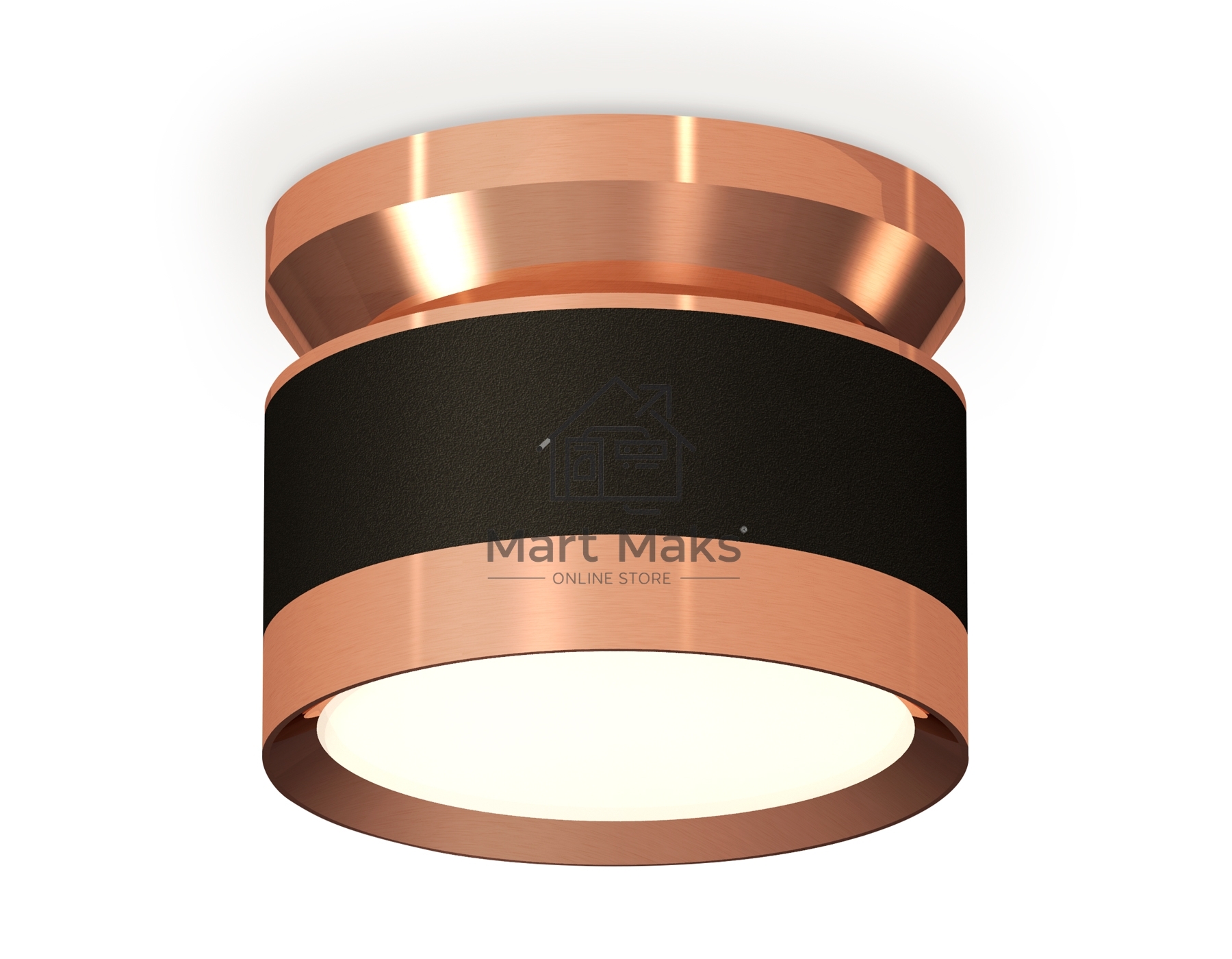 Светильник Ambrella Light XS8102065 SBK/PPG черный песок/золото розовое полированное GX53 (N8912, C8102, N8126)