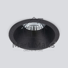 Светильник встраиваемый 7W 4200K BK черный 15266/LED