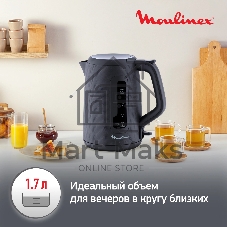 Чайник электрический Moulinex BY2M0810 1.7 л, 2400 Вт, черный
