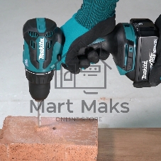 Дрель-шуруповерт Makita DHP490F003, 18 В, 3 Ач, 50 Нм, бесщеточный, ударный