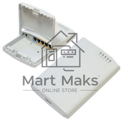 Маршрутизатор MikroTik RB750P-PBr2 PowerBox with 650MHz CPU, 64MB RAM, 5xLAN (four with PoE out), RouterOS L4, outdoor case, PSU, PoE, mounting set