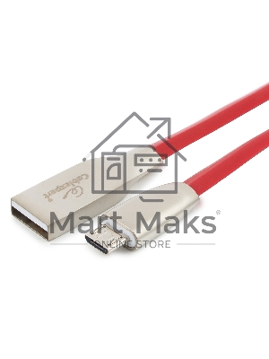 Кабель USB2.0 Cablexpert CC-G-mUSB01R-1.8M, AM/microB, серия Gold, длина 1.8м, красный, блистер