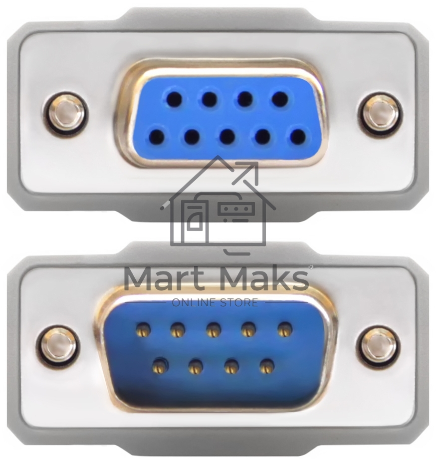 Удлинитель Greenconnect 0-модемный COM RS-232 1.8м GCR-DB903-1.8m 9M AM / 9F AF, пакет