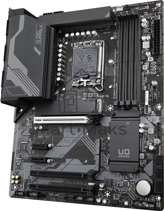 Материнская плата Gigabyte Z790 UD AX (1.2), LGA 1700, Intel Z790, 4xDDR5, 6xSATA, 3xM.2, 1xPCIe 5.0 x16, 1xPCIe 4.0 x4, 1xPCIe 3.0 x1, 1xHDMI, 1xDP, 1x 2.5Gb LAN, 4xUSB-A 2.0, 4xUSB-A 3.2 Gen 1, 1xUSB-A 3.2 Gen 2, 1xUSB-C 3.2 Gen 2x2, 7.1, ATX