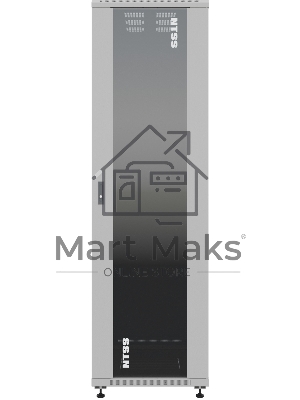 Шкаф серверный NTSS Премиум (NTSS-R42U60100GS) напольный 42U 600x1000мм пер.дв.стекл металл 900кг серый IP20 сталь