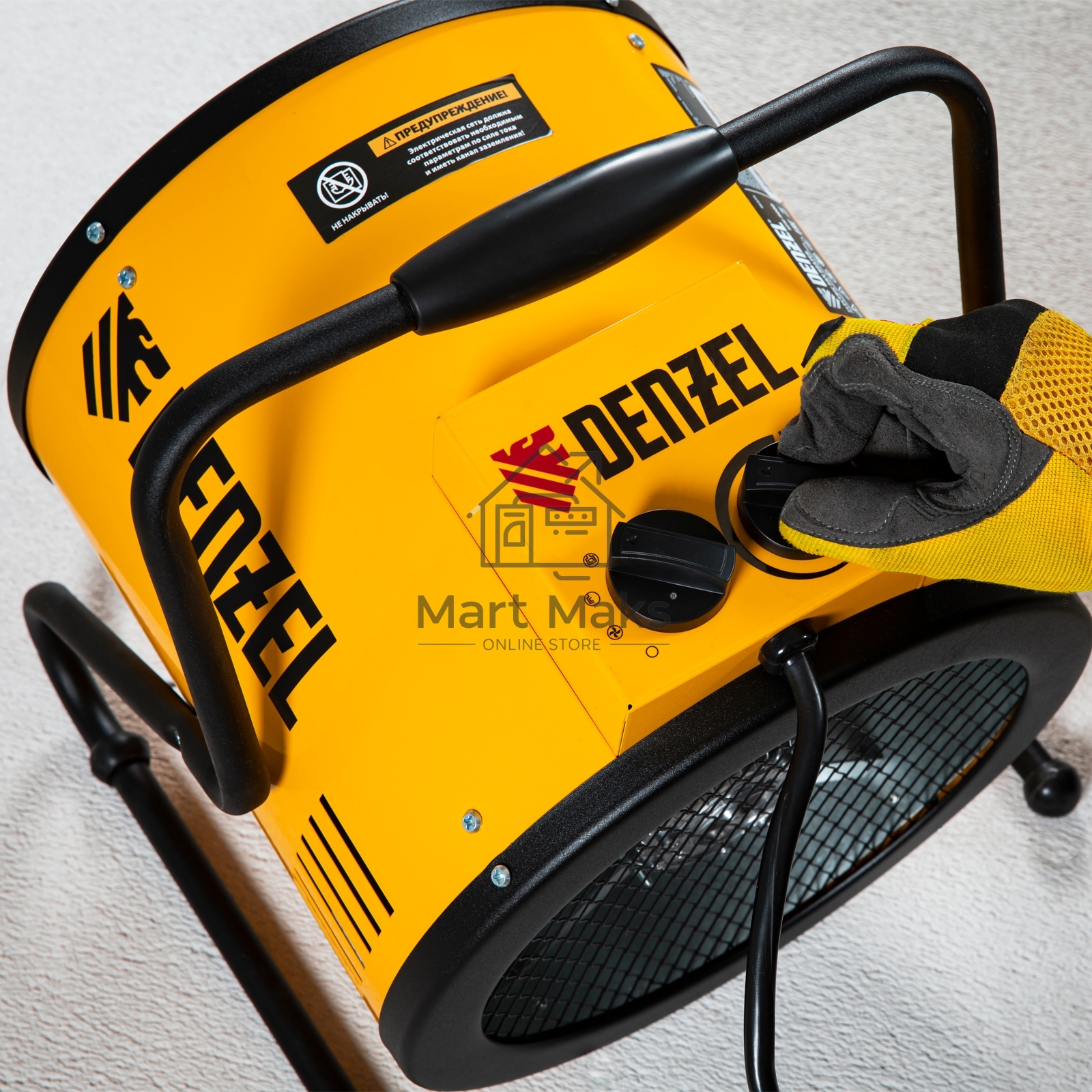 Тепловая пушка Denzel SFH-9000, 400 В, 720 м3/ч, 3 реж. вентилятор, 6000/9000 Вт