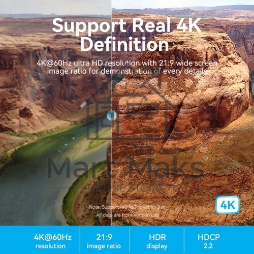 Кабель Vention HDMI High speed v2.0 with Ethernet 19M/19M - 15м
