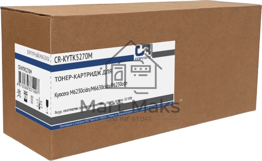 Картридж лазерный CopyRite CR-KYTK5270M TK-5270M пурпурный (6000стр.) для Kyocera M6230cidn/M6630cidn/P6230cdn