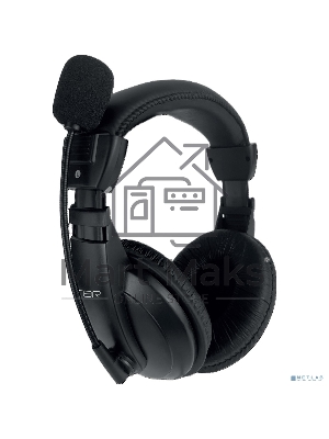 Полноразмерная компьютерная гарнитура CBR CHP 700, USB, регул. громк., регул. оголовья, длина каб. 2м, черный