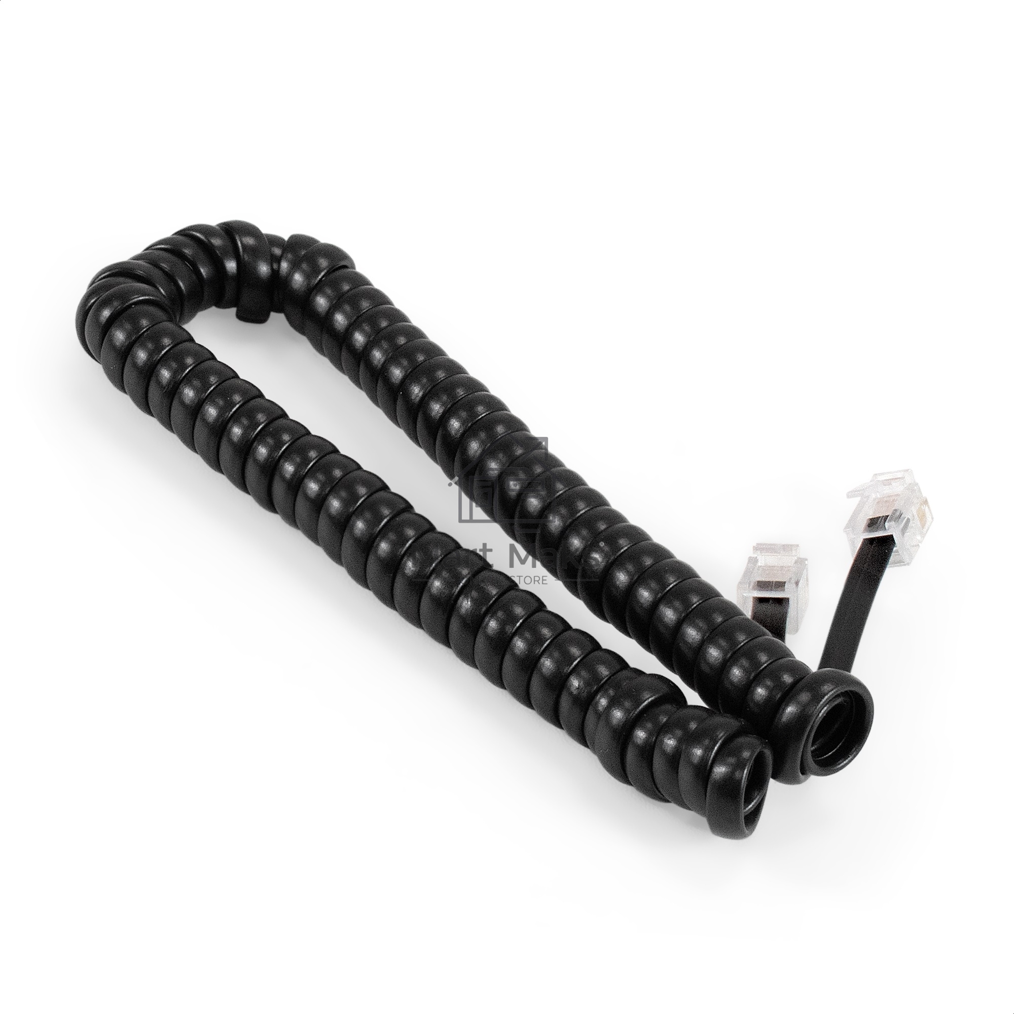 Патч-корд телефонный ExeGate TC4P4C-2M (шнур для телефонной трубки, витой, RJ-10 (4P-4C), 2м, черный)