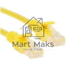 Патч-корд медный UTP Cablexpert PP10-3M/Y cat.5e, 3м, литой, многожильный, желтый