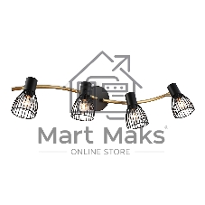 Светильник Ambrella light TR8662/4 BK/GD черный/золото E14/4 max 60W 760*100*170