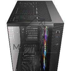 Корпус Case ID-Cooling VIEW 510 ARGB Black ATX/win TG/4 fans/Gen2 Type C/CPU 162mm/GPU 407mm/ no PSU
