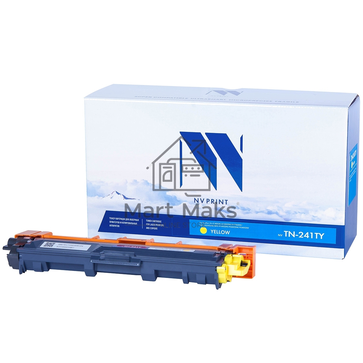 Картридж NVPrint совместимый Brother TN-241T Yellow для HL-3140CW/3150CDW/3170CDW/DCP-9020CDW/MFC-9140CDN/9330CDW/9340CDW (1400k)