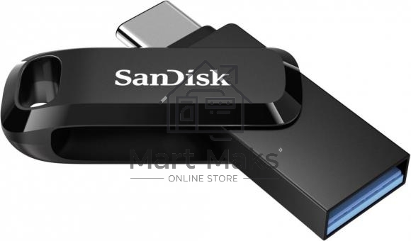 Флешка USB R/W R/W 64GB SanDisk Ultra Dual Drive Go, USB 3.1 - USB Type-C Black
