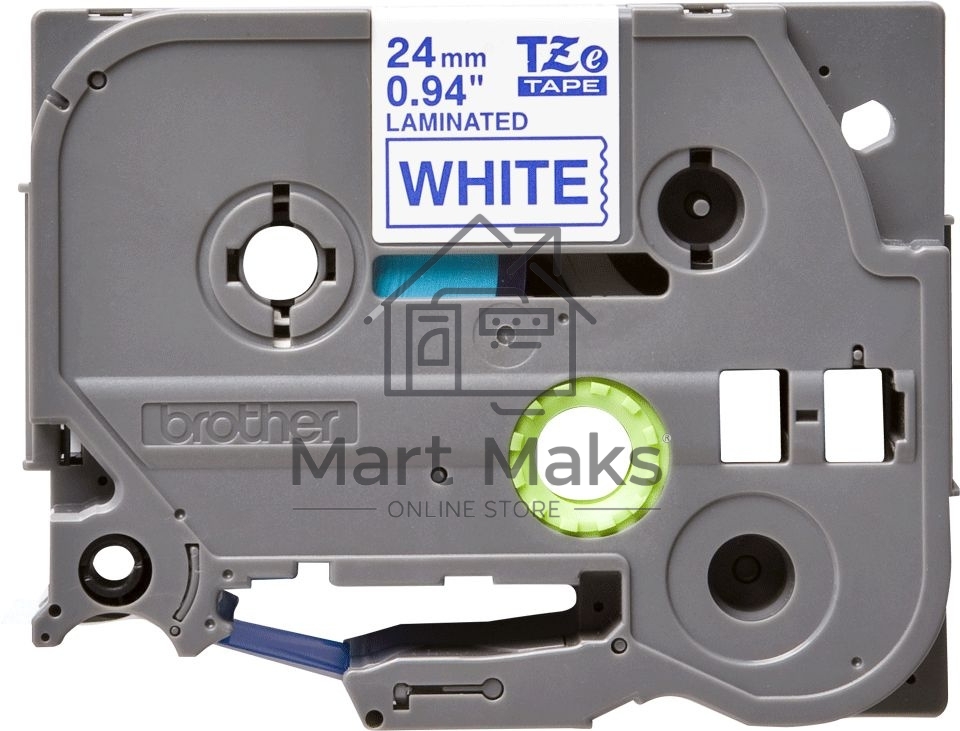 Картридж Brother TZ-E253 24 мм, 8 м, синий шрифт, белый фон, для BROTHER P-Touch