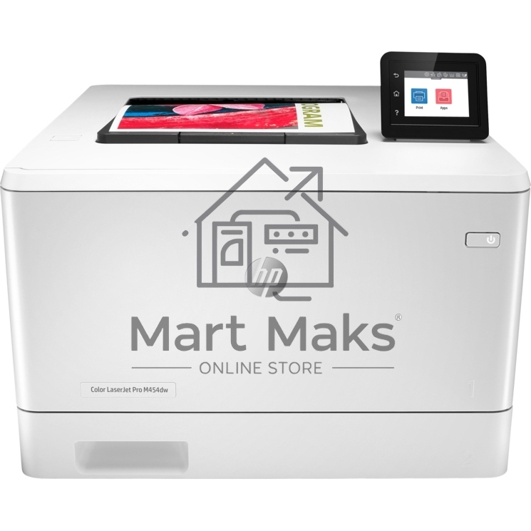 Принтер лазерный HP Color LaserJet Pro M454dw (W1Y45A#B19), А4, цветной, печ. до 27 стр/мин., 600 x 600 dpi, USB, RJ-45, Wi-Fi, BlueTooth, Air Print, Mopria