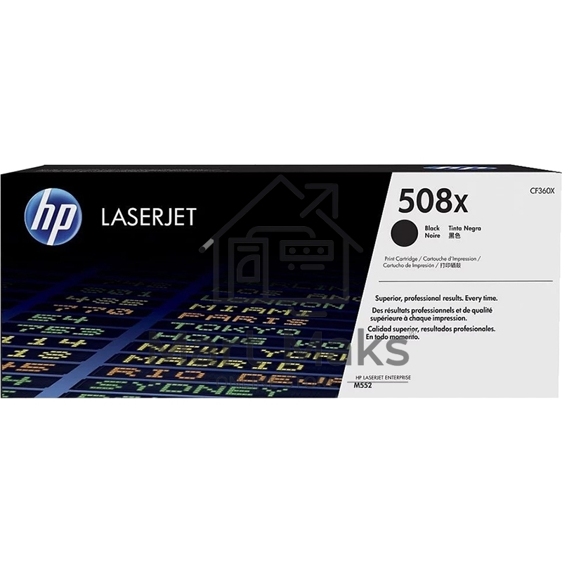 Тонер Картридж HP 508X CF360X черный для HP CLJ M552/M553 (12500стр.)