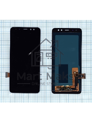 Дисплей для Samsung Galaxy A8 (2018) SM-A530F в сборе с тачскрином (OLED) черный