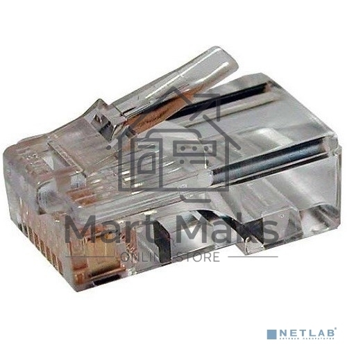 Коннектор медный Lanmaster TWT-PL45/S-8P8C RJ45 кат.5e серебристый