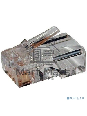 Коннектор медный Lanmaster TWT-PL45/S-8P8C RJ45 кат.5e серебристый