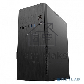 Компьютерный корпус MidiTower Powerman DA812BK Black PM-500ATX-F 2*USB 2.0+2*USB 3.0 Audio ATX