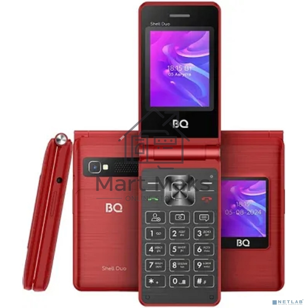 Мобильный телефон BQ 2412 Shell Duo красный MTK 6261 D