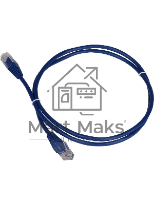 Патч-корд Lanmaster TWT-45-45-0.15-BL RJ-45 вил.-вилка RJ-45 кат.5E 0.15м синий ПВХ (уп.:1шт)