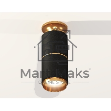 Светильник Ambrella Light XS6302240 SBK/PYG черный песок/золото желтое полированное MR16 GU5.3 (N6905, C6302, A2062, N6124)
