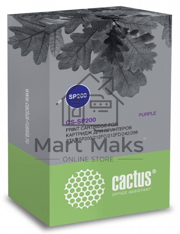 Картридж матричный Cactus CS-SP200 фиолетовый (12.7 мм x3 м, 1 000 000 знаков) для Star SP200/212FC/212FD/242/298