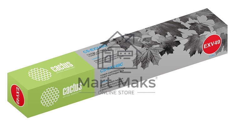 Картридж лазерный Cactus CS-EXV49C голубой (19000стр.) для Canon IR C3320/C3320i/C3325i/C3330i/C3500/C3520i MFP/C3525i MFP/C3530i MFP