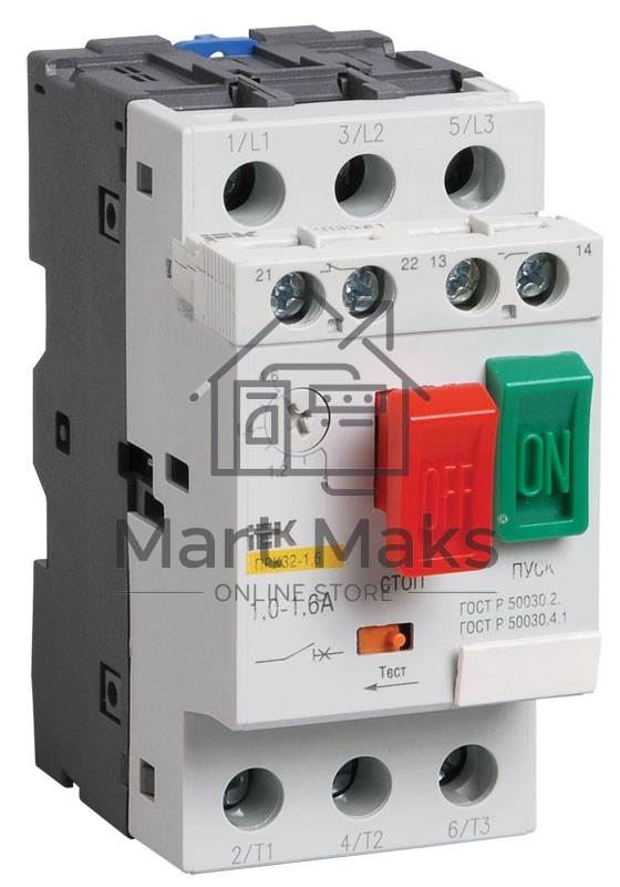 Пускатель ПРК32-10 In=10A Ir=6-10A Ue 660В  DMS11-010  IEK